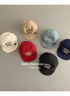 makesoo婴儿帽子春夏薄款速干透气鸭舌帽男女宝宝棒球帽遮阳帽