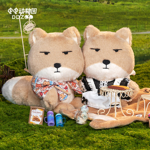 电电动物园藏狐英俊毛绒玩偶玩具