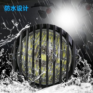 复古改装 通用摩托车大灯总成前车灯摩托车灯适用于哈V雷嘉陵70鑫