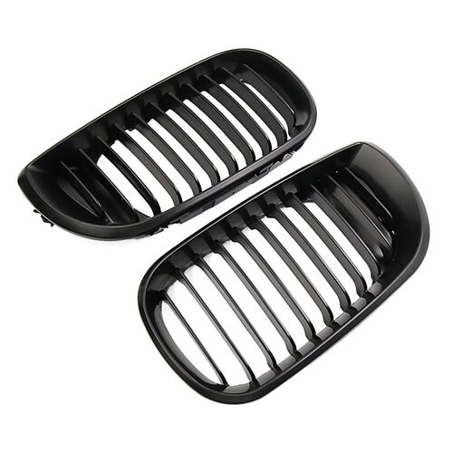 X ATOHAX Matte Black Front Hood Kidney GrMille Grill  BMW E4