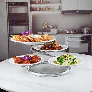 酒店菜盘架餐盘i架餐厅饭店摆盘神器架备菜架餐桌放菜摆菜架冷盘