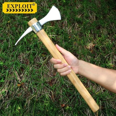 开拓EXPLOIkT不锈钢小洋镐头高硬度登山挖笋钓鱼镐子小十字斧