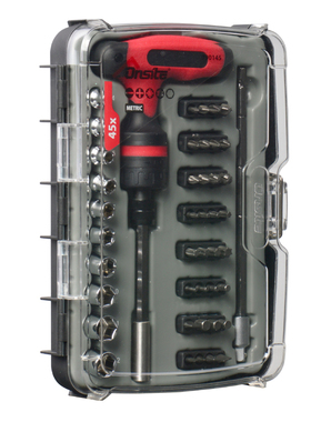 拓为(Tactix)79014545件套T型柄棘轮N可伸缩扳手螺丝刀批头套筒