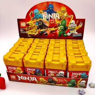 忍者收纳积木盒幻影忍者兼容乐高人仔拼插通用益智玩具