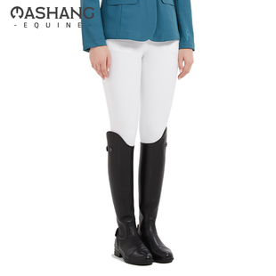 Mashang 备 Equine牛皮马术长靴骑士马靴女障碍赛马术靴男骑马装