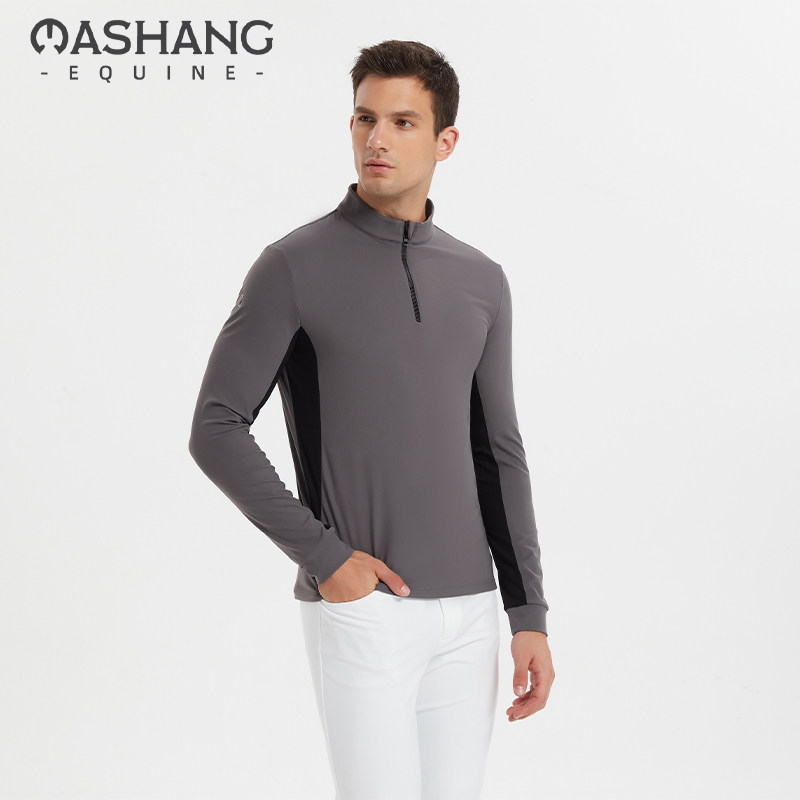 Mashang Equine男款加绒长袖秋冬训练T恤骑马训练马术装备-EHM506,运动/瑜伽/健身/球迷用品,骑士服装,淘宝优惠券,粉丝福利购,淘宝优惠卷