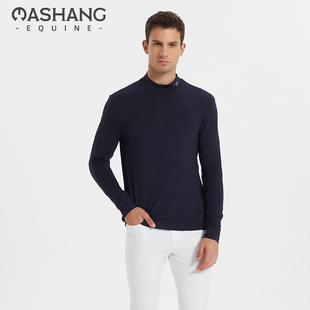 T恤加厚弹力训练T恤马术装 秋冬防寒长袖 EHM507 Equine男款 Mashang