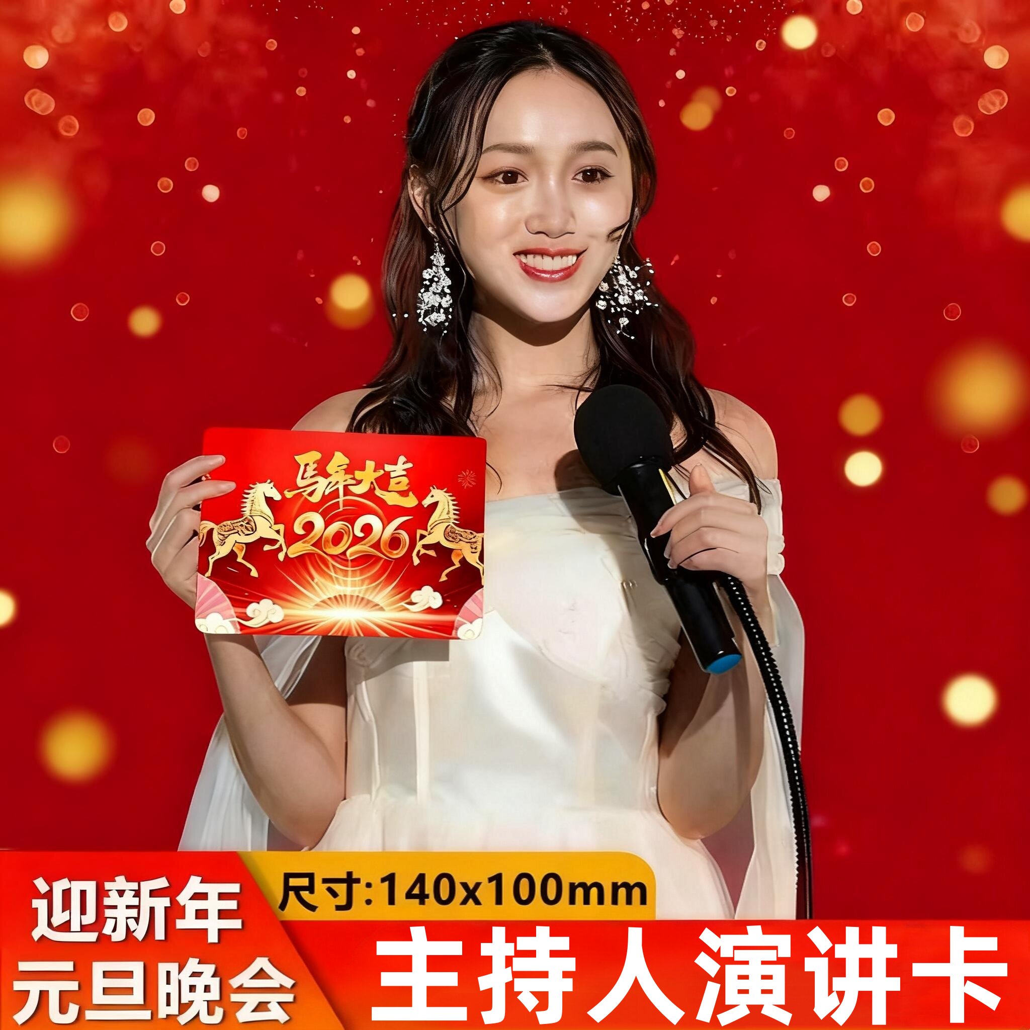 元旦晚会主持人手卡台词夹主持用演讲稿高级感晚会颁奖典礼手持稿