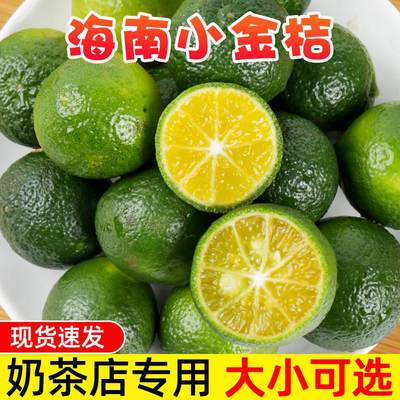 海南小金桔新鲜青桔小青柠檬当季水果现货奶茶店商用5斤整箱包邮