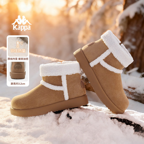 kappa雪地靴新款厚底高帮棉鞋