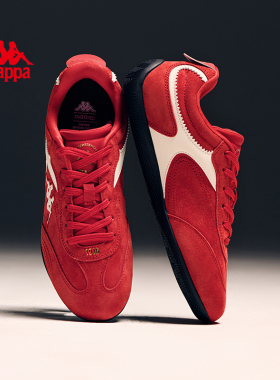Kappa Wing赛车德训鞋红色女鞋秋新款鞋休闲跑鞋婚鞋新年运动板鞋