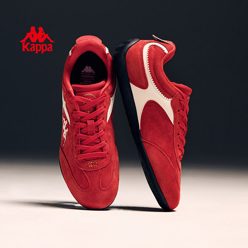 卡帕赛车鞋新款德训鞋红色板鞋