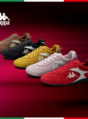 Kappa Wing赛车鞋女鞋2025新款新年红色德训鞋女款休闲鞋子运动鞋