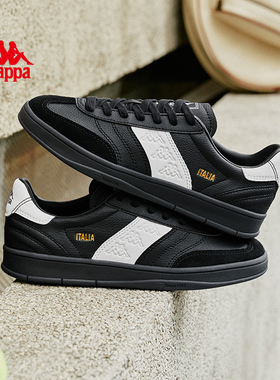 Kappa德训鞋女鞋黑色2025秋冬新款休闲经典厚底板鞋百搭运动鞋子