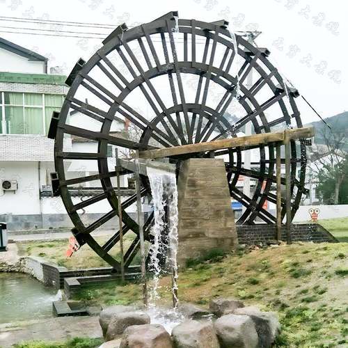 防腐木兰州意黄河水车幼园小湖区创动6233态水景大型河儿流泊筒车