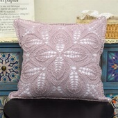 2件 田园纯棉手工棒针家居抱枕靠垫坐垫套无芯 外贸欧式 包邮 特价