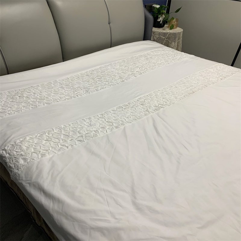 外贸出口纯棉被套单件白色简约现代100%全棉斜纹被罩特价清仓