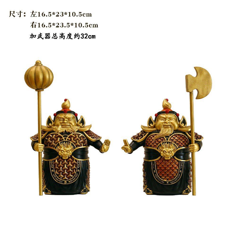 新中式护宅门神哼哈二将摆件办公室客厅入户玄关门口柜子装饰品,家居饰品,装饰摆件,淘宝优惠券,粉丝福利购,淘宝优惠卷