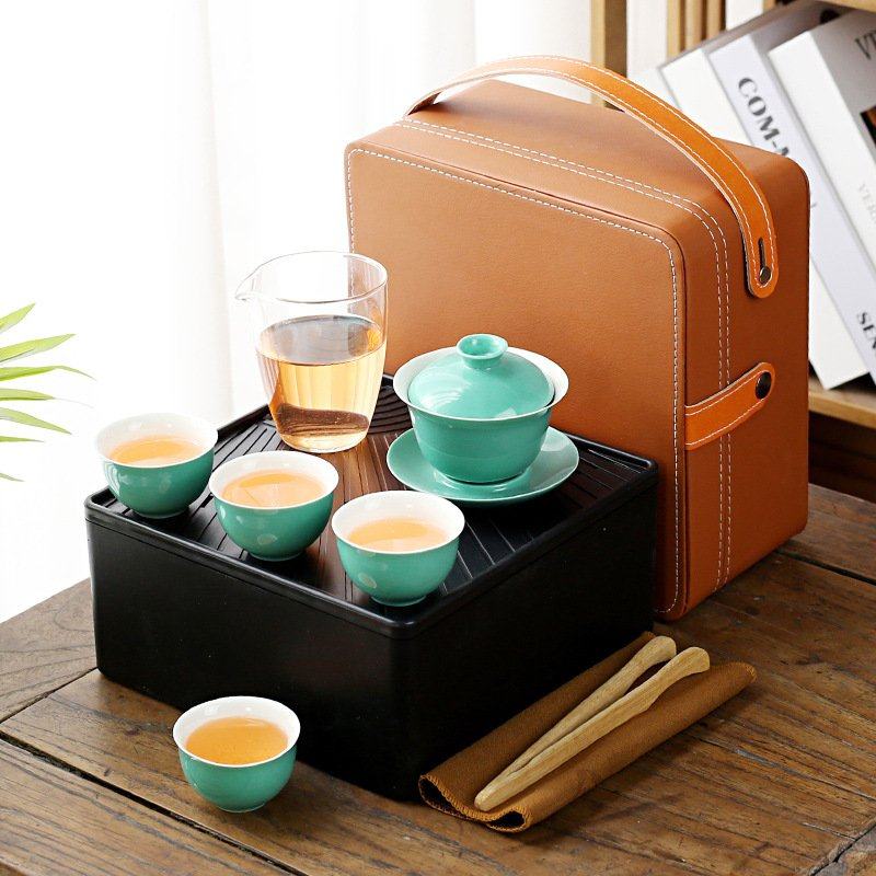 伴手礼品便携式户外旅行茶具套装盖碗 快客杯随手礼品可印logo,餐饮具,旅行茶具,淘宝优惠券,粉丝福利购,淘宝优惠卷