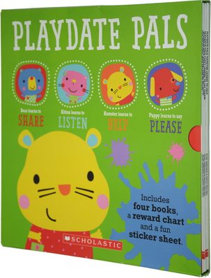 进口英文原版绘本 Playdate Pals Behaviours 幼儿童情商 行为启蒙绘本 4本套装 附贴纸计划表 现货