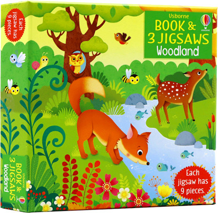进口英文原版 Usborne Book Jigsaw Woodland 林地拼图 儿童早教益智拼图玩具 寓教于乐 英语单词知识认知启蒙