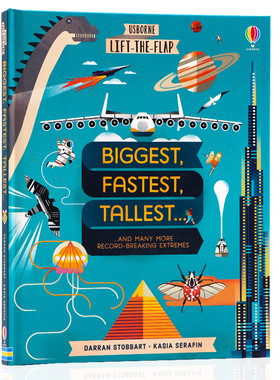 进口英文原版绘本 Lift the Flap Biggest Fastest Tallest 尤斯伯恩翻翻学 大快高壮
