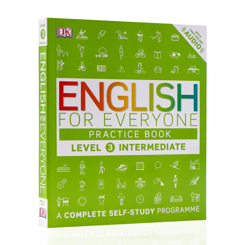 进口英文原版 DK English for Everyone Practice Book Level 3 Intermediate人人学英语练习册3学习教材语言学习书籍