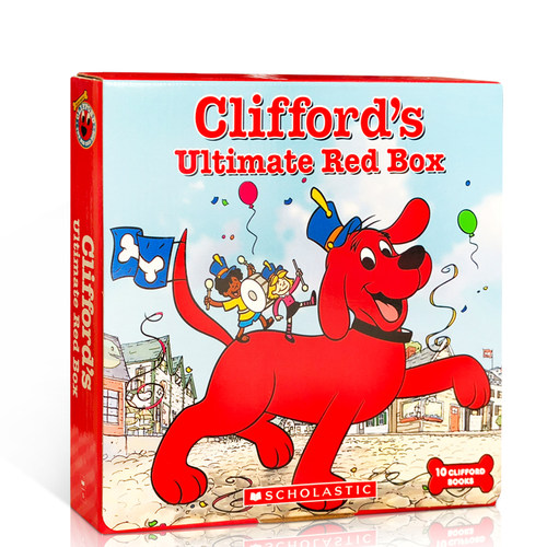 进口英文原版 Clifford Ultimate Red Box 10Books 大红狗受欢迎的故事10本套装 儿童启蒙图画故事书 甜蜜温馨幽默绘本 现货