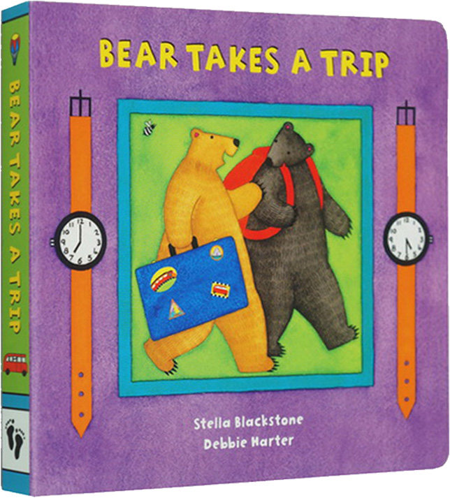 进口英文原版绘本 Bear Takes a Trip 比尔熊去旅行 认知启蒙 硬纸板书 现货