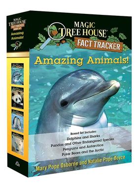 进口英文原版 Amazing Animals Magic Tree House Fact Tracker Boxed Set 神奇动物神奇树屋4册套装 儿童读物 现货
