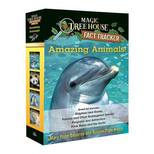 进口英文原版 Amazing Animals Magic Tree House Fact Tracker Boxed Set 神奇动物神奇树屋4册套装 儿童读物 现货