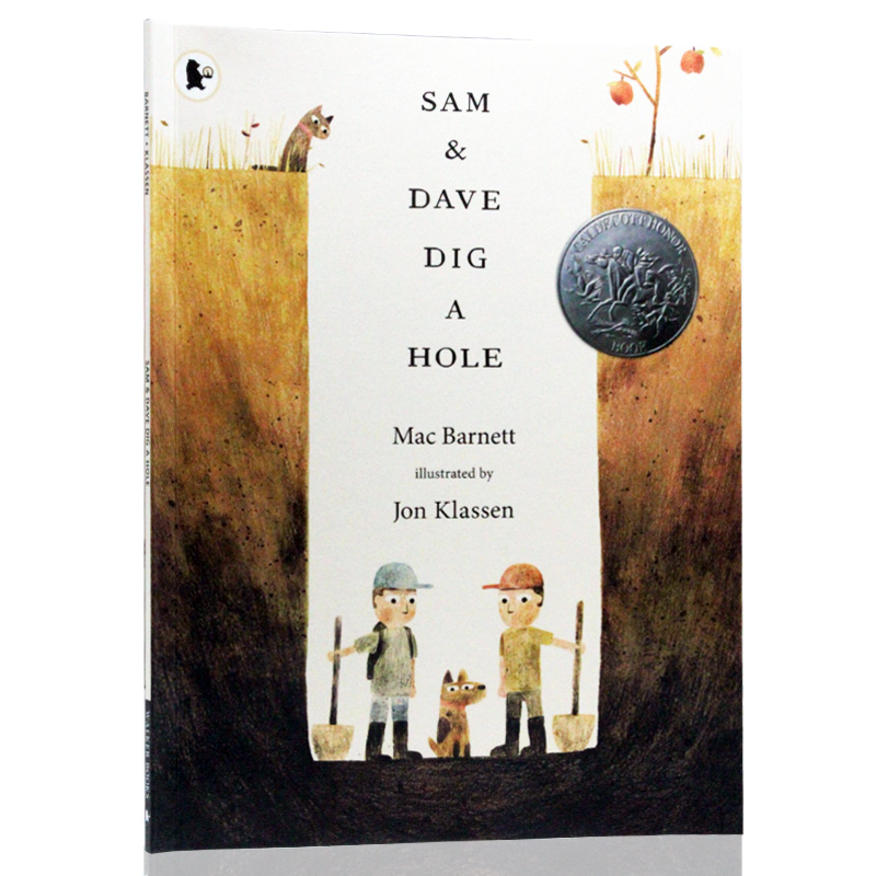 进口英文原版绘本 SAM and DAVE DIG A HOLE 山姆和大卫去挖洞 2015年凯迪克银奖 凯迪克金奖 现货