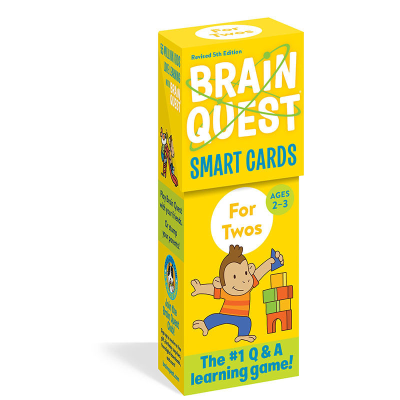 进口英文原版 大脑任务智力问答开发卡片书 2-3岁 英文原版 Brain Quest for Twos Smart Cards 海外直订sh