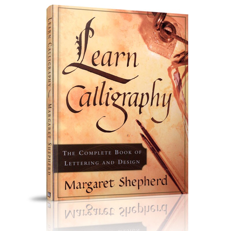 进口英文原版 英语字贴   Learn Calligraphy 书法字贴 手写印刷体意大利罗马斜衡水圆体  书法学习艺术设计指导书 现货