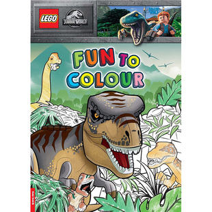 进口英文原版 乐高 侏罗纪世界 LEGO Jurassic World  Fun to Colour 色彩的乐趣 活动与玩具书 乐高拼装玩具 现货