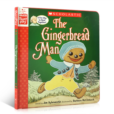 进口英文原版 A StoryPlay Book: the gingerbread man 姜饼人 故事角色互动书 活动书 3-6岁儿童趣味绘本 现货