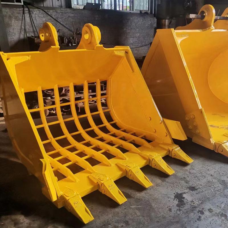 三一75挖机加装筛斗 1米宽筛分斗土石分离建筑垃圾捞水草功能齐全