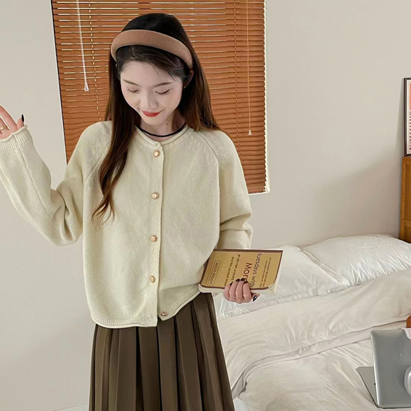 日系小香风针织衫开衫女装外套