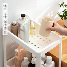 卫生间浴室家用置物架厕所落地塑料收纳架厨房夹缝收纳小推车架子