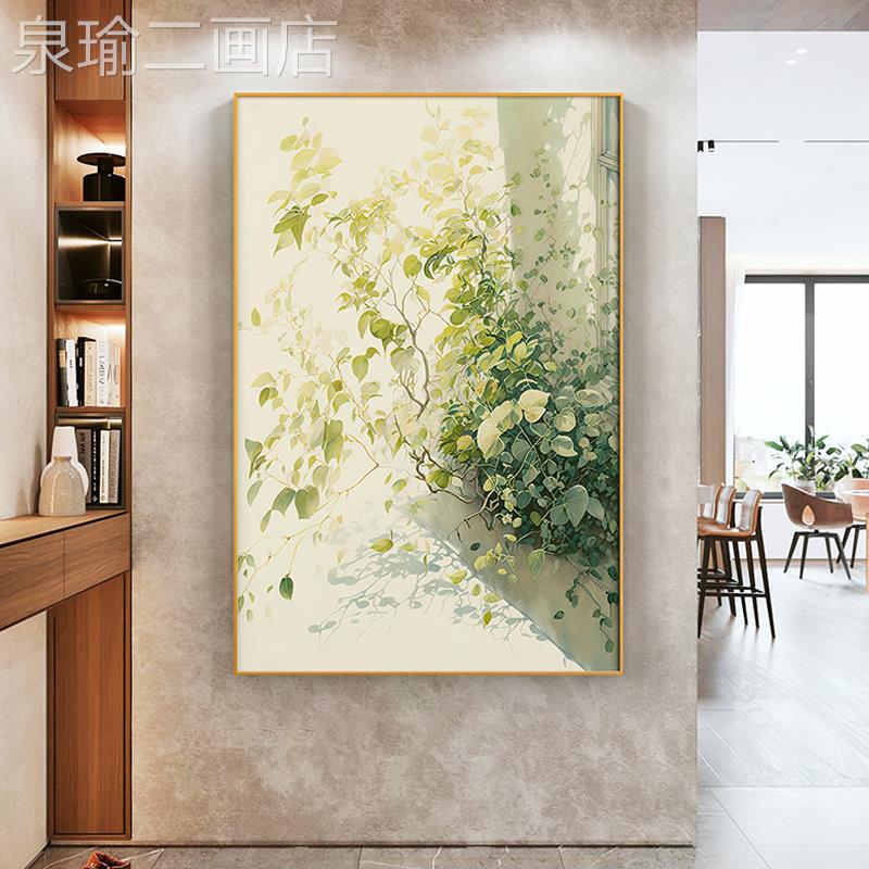 网红现代简约客厅装饰画植物沙北挂画画欧玄关画入户迎门挂发画画图片
