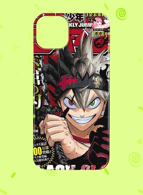 黑色四叶草动漫热血二次元卡通iPhone16苹果14promax菲林硬壳手机壳二合一荣耀iqoo小米红米vivo