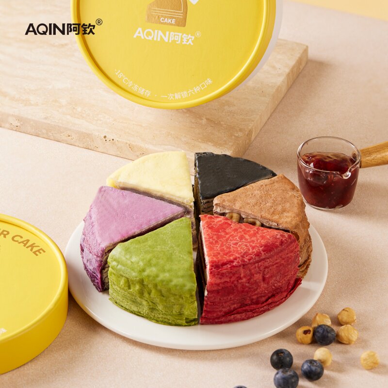 动物奶油千层蛋糕AQIN阿钦千层蛋糕动物奶油榴莲抹茶提拉米苏