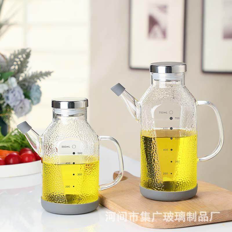 德国玻璃油壶家用高硼硅酱油瓶醋壶调料瓶子防漏油罐厨房油瓶加厚