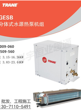 特灵水源热泵GESB0096-GESB0609中央空调分体式水环热泵大厦机房