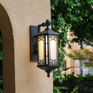 壁灯新中式户外防水别墅大门口柱子两侧阳台庭院室外墙灯连廊过道