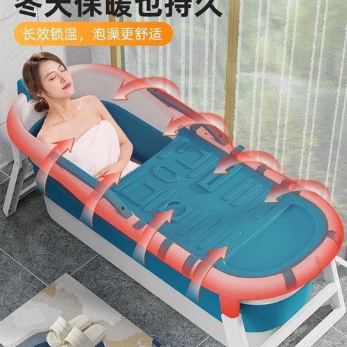 极速家用泡澡桶大人折叠儿童沐浴桶两人成人洗澡桶加Y厚沐浴神器
