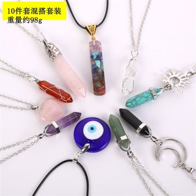 极速Necklace Hexagon Pendant Devils Eye WiOnding Silk Penda