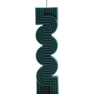 极速Geometric Wavy Stripe vShape Candle Silicone Mold Easy D