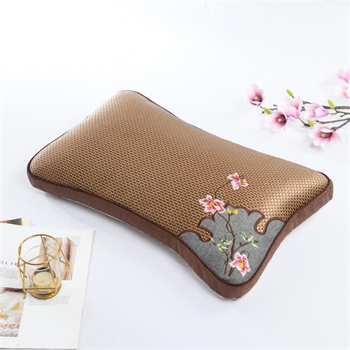 极速夏季凉席枕头夏天冰藤荞麦皮枕护G颈单人硬枕芯枕套成人透气