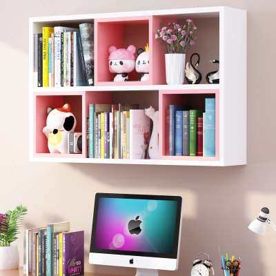 极速新品书架墙上置物架沙发v壁挂式装饰架牀头收纳柜儿童书架a.
